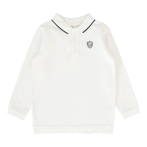 Lil Legs White Collar Trim Polo