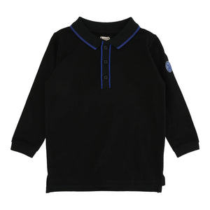 Lil Legs Black Contrast Trim Polo