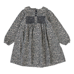 Lil Legs Dusty Blue Daisy Floral Dress