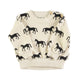 Piupiuchick Ecru w/ Black Horses Sweatshirt