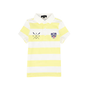 Bamboo Yellow Wide Striped Polo