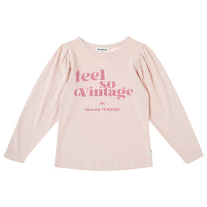 Tocoto Vintage Pink "Feel so Vintage" Girls T-Shirt