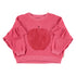 Piupiuchick Strawberry Pink w/ Red Apple Print Terry Sweatshirt