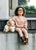 Lil Legs Dusty Pink Rhinestone Velour Set