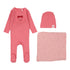 Lilette Bright Pink Big Graphic Heart Layette Set