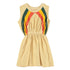 Piupiuchick Sand w/ Multicolor Stripes Knee Length Dress