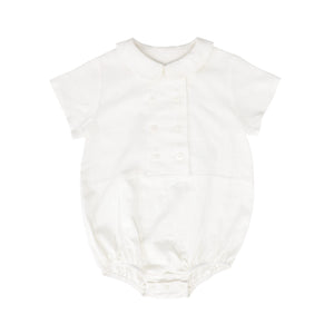 Bamboo White Double Breasted Romper
