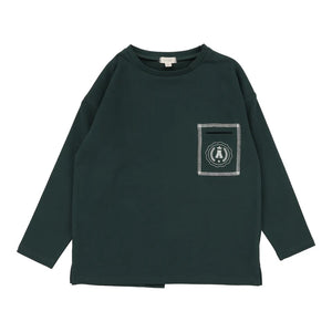 Lil Legs Green Boys Pocket Tee