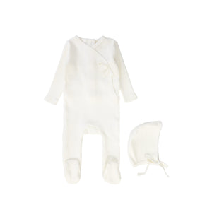 Bebe Jolee Ivory  Wrap Stitch Footie