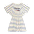 Tocoto Vintage Blue Cherry Camp Striped Dress