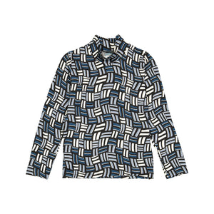 Christina Rohde Blue Printed Mockneck