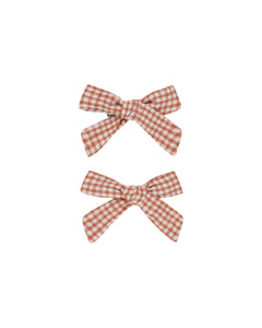 Rylee + Cru Poppy Gingham Bows, Set of 2