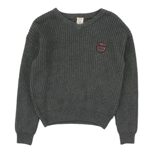 Lil Legs Mid Grey Knit Vneck Sweater