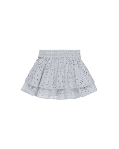 Rylee + Cru Light Blue Rose Mini Skirt