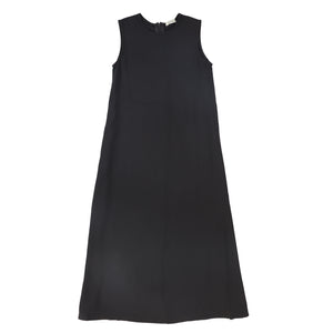Valentina Black Cupro Slip Dress
