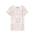 Bace Pink Paisely Handkerchief Print SS Henley Tee