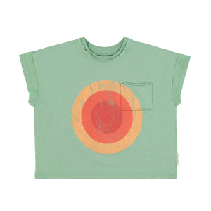 Piupiuchick Green w/ Multicolor Circle Print T- Shirt