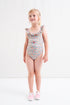 Tocoto Vintage Pink Flowers Print Baby Swimsuit
