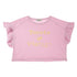 Tocoto Vintage Pink Tocoto Loves Vintage Ruffle Sleeve Cropped T-Shirt (Ligher color in real)