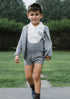 Sweet Threads Grey Arlo Romper and Cardigan Set