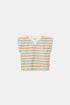 My Little Cozmo Green Peach Toweling Stripe Tee