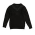 Belati Green Cable V-Neck Emblem Knit Sweater