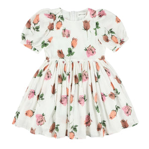 Morley White Welsa Roses Printed Dress