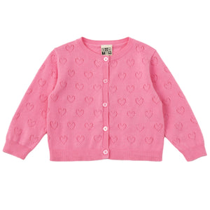 Bonton Hot Pink Hearts Sweater