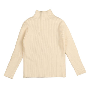 Belati Cream Basic Mock Neck