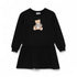 Moschino Black Bear Bow Print Baby Girls LS Dress