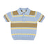 Morley Bleu Flax Woods Striped Boys Polo