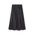 Papillon Black Filly Leather Suede Pleat Maxi Skirt