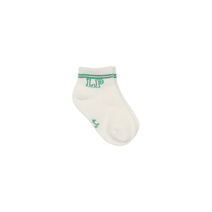 Parni S-02 White/Green LP Short Socks