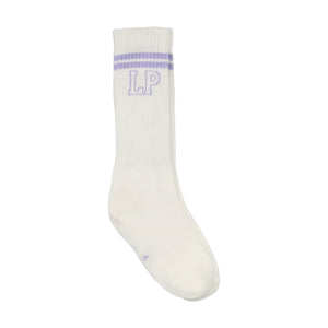 Parni S-01 White/Lavender LP Knee Socks