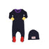 Parni PJ81 Navy/Purple Colorblock Footie