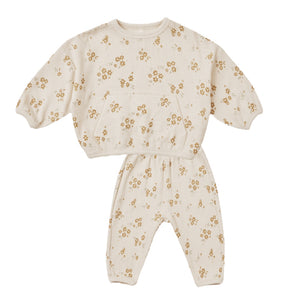 Quincy Mae Honey Flower Waffle Slouch Set