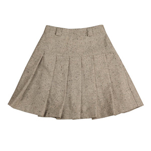 Noma Grey Tweed Pleated Skirt *color is a lighter color