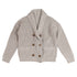 Noma Light Grey Chunky Double Breasted Cardigan