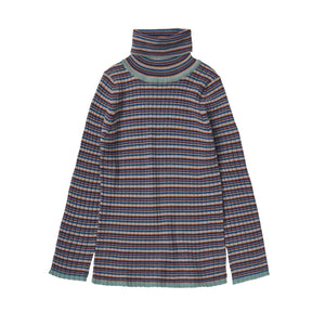 FUB Multi Stripe Rollneck Blouse