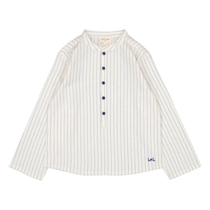 Louis Louise Off White Twill Stripe Grand Pere Shirt