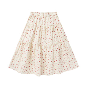 Rylee + Cru Strawberry Field Tiered Midi Skirt