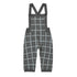 FUB Grey Melange Baby Checkered Overalls