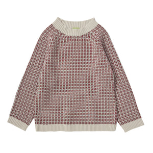 FUB Ecru/Clay/Misty Green Nordic Sweater