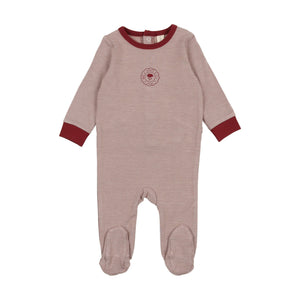 Lil Legs Rosewood Striped Lounge Footie