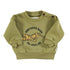 Piupiuchick Olive Green w/ Tiger Print Baby Sweatshirt
