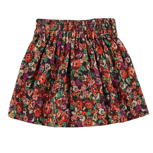 Piupiuchick Multicolor Flowers Short Skirt