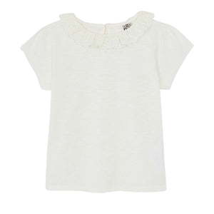 Bonton Ecru Tiris Ruffle T-Shirt