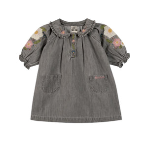 Bonton Chambray Gris Deb Baby Dress