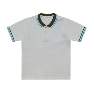 Add Plein Blue Contrast Lines Polo