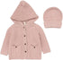 Lilette Powder Pink Chunky Knit Jacket + Beanie